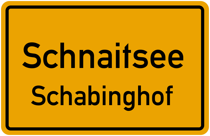 Ortsschild Schnaitsee