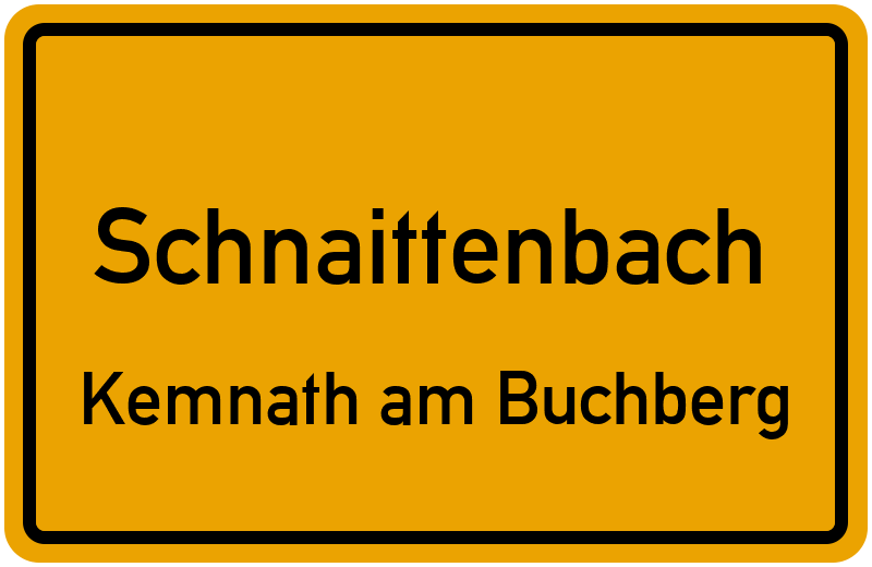 Ortsschild Schnaittenbach