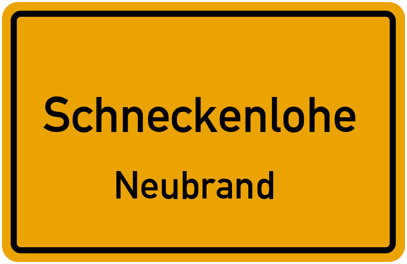 Ortsschild Schneckenlohe