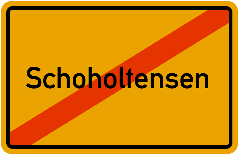 Ortsschild Schoholtensen