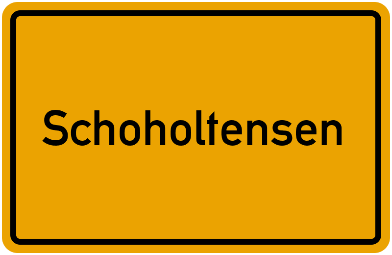 Ortsschild Schoholtensen