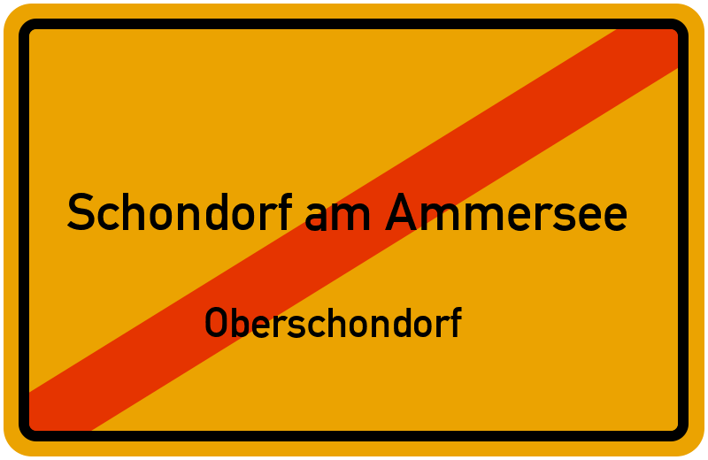 Ortsschild Schondorf am Ammersee