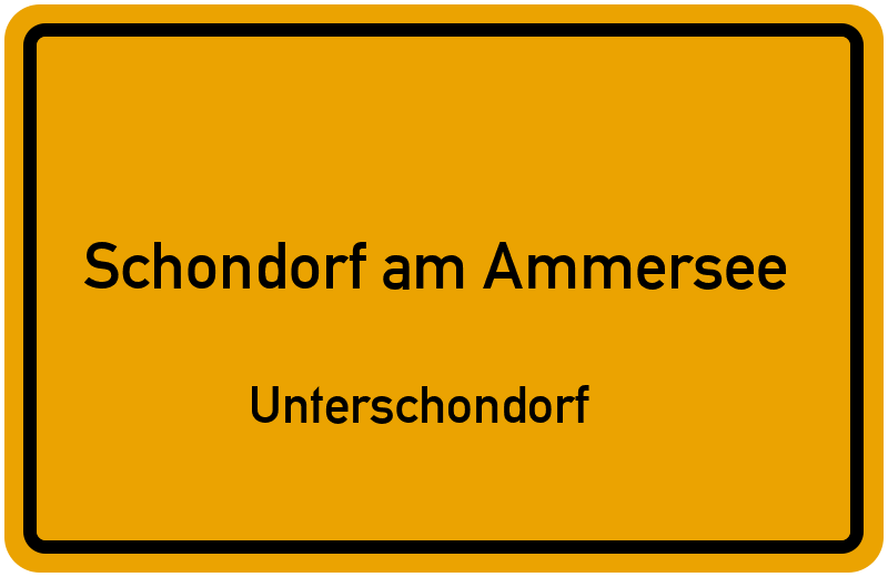 Ortsschild Schondorf am Ammersee