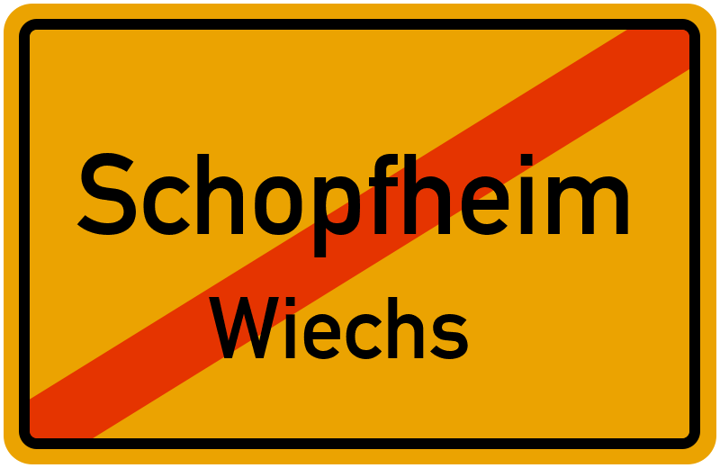 Ortsschild Schopfheim