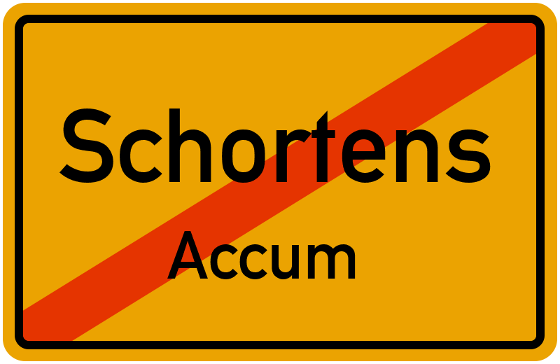 Ortsschild Schortens