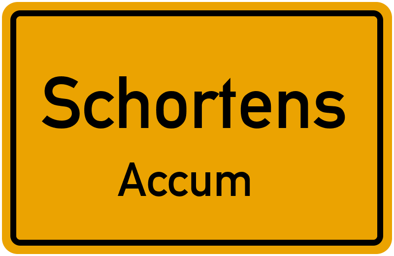 Ortsschild Schortens