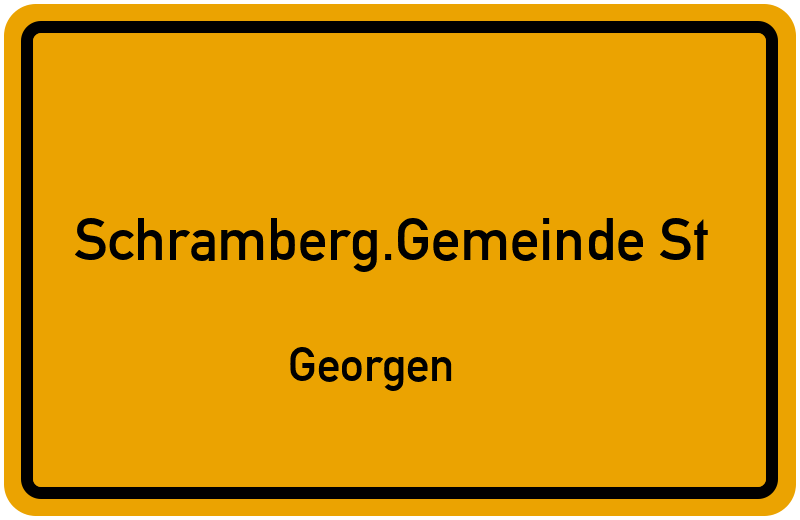 Ortsschild Schramberg.Gemeinde St