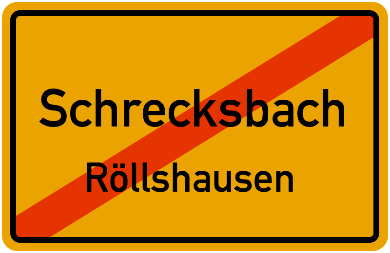 Ortsschild Schrecksbach