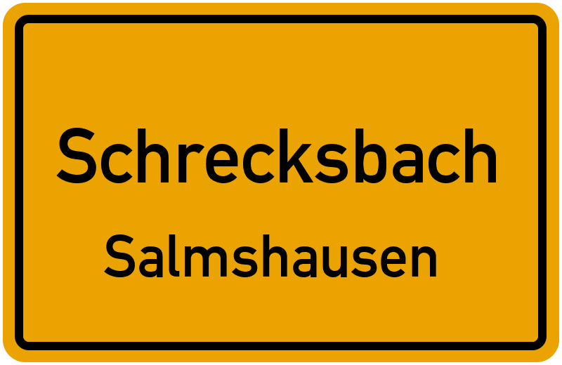 Ortsschild Schrecksbach