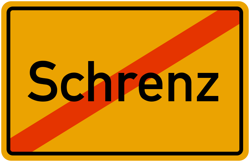 Ortsschild Schrenz