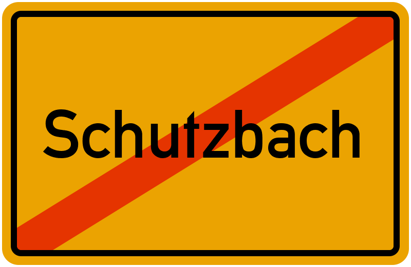 Ortsschild Schutzbach