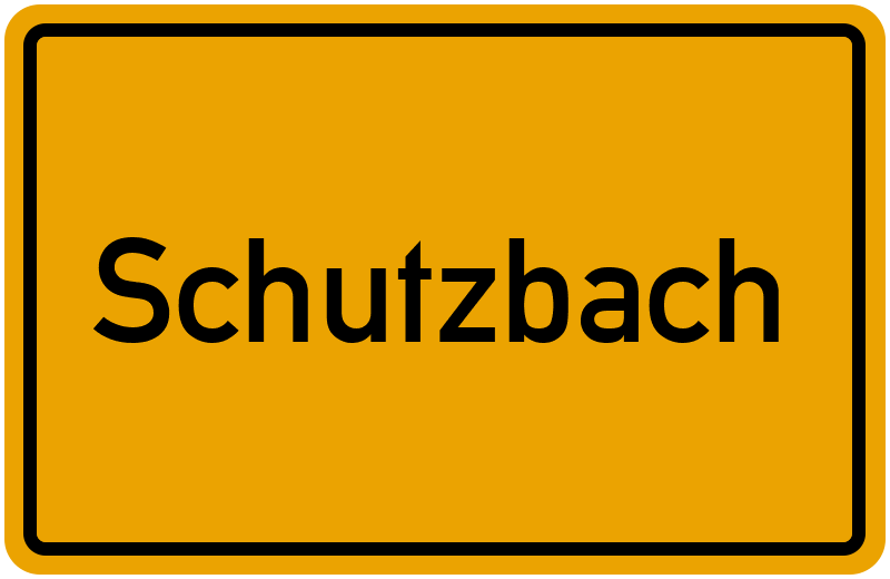 Ortsschild Schutzbach