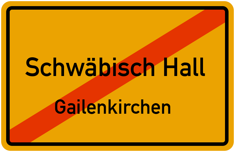 Ortsschild Schwäbisch Hall