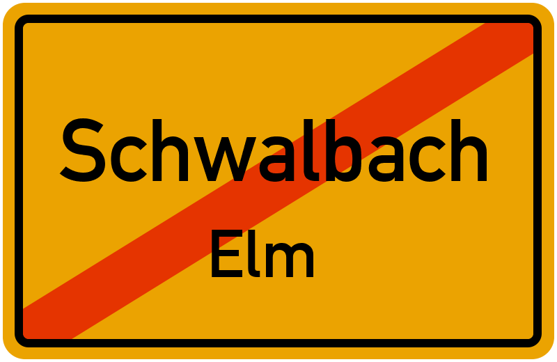 Ortsschild Schwalbach
