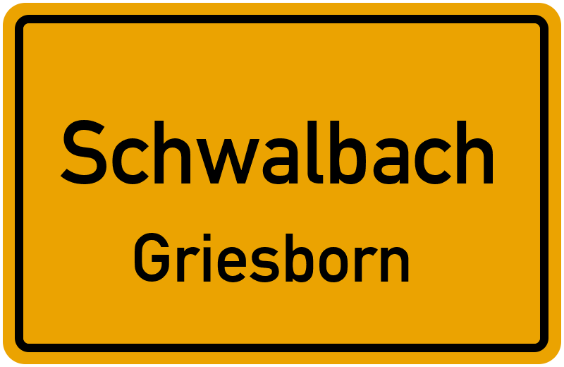 Ortsschild Schwalbach