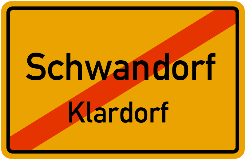 Ortsschild Schwandorf