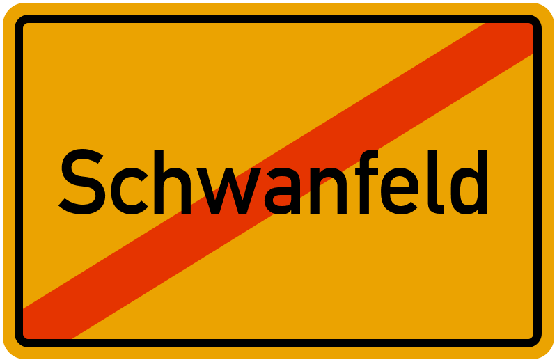 Ortsschild Schwanfeld