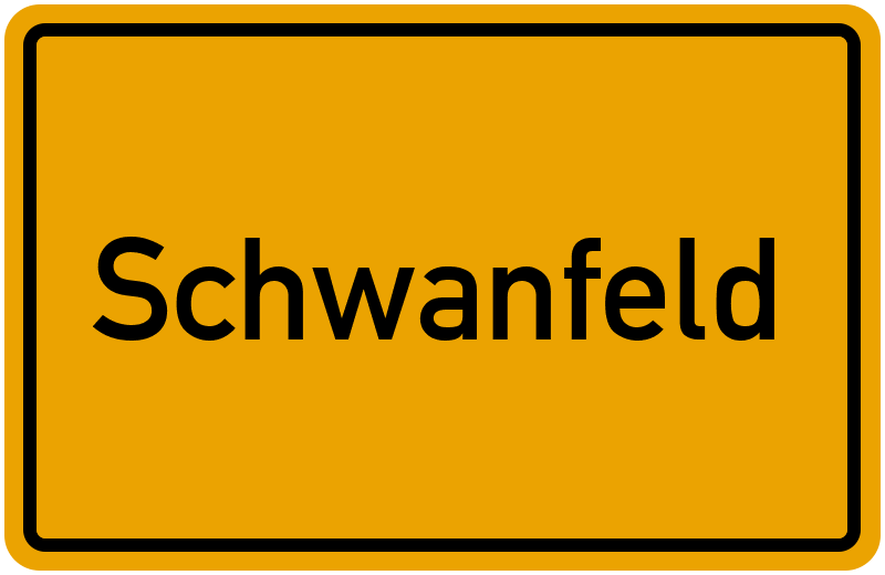 Ortsschild Schwanfeld