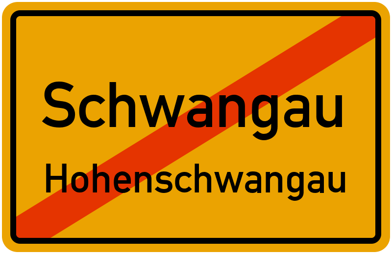 Ortsschild Schwangau