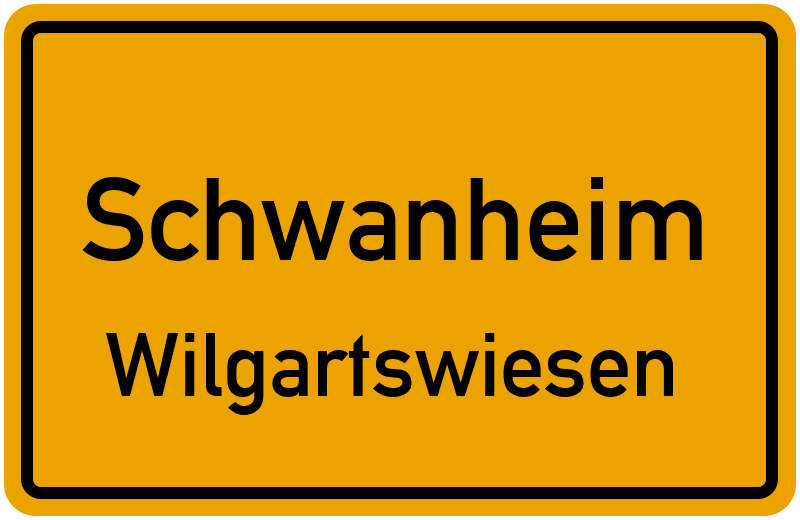 Ortsschild Schwanheim