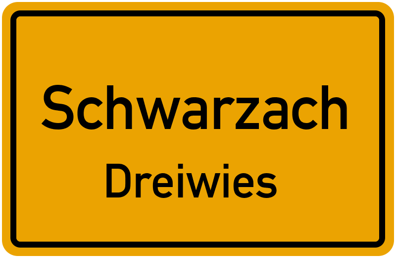 Ortsschild Schwarzach