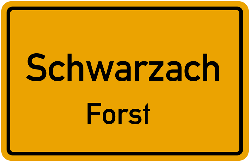 Ortsschild Schwarzach