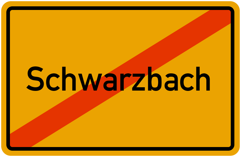Ortsschild Schwarzbach