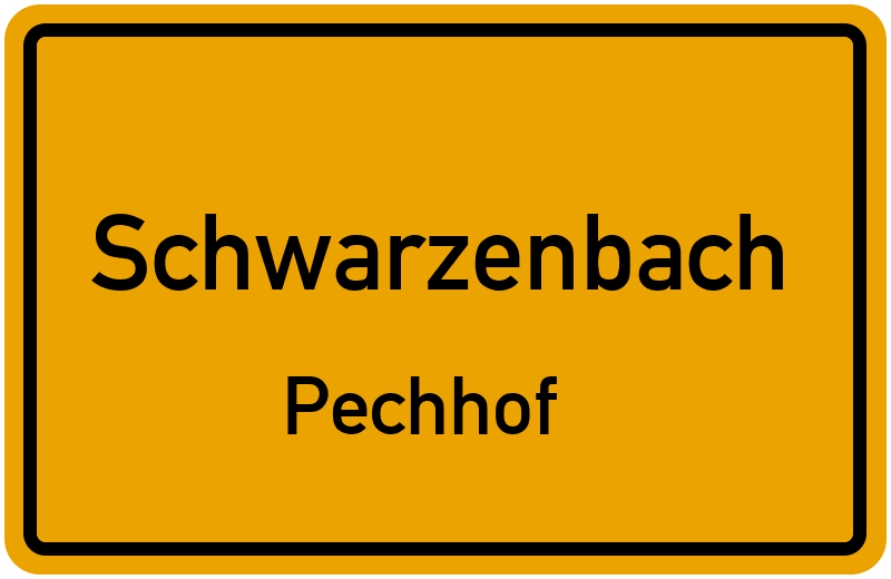 Ortsschild Schwarzenbach