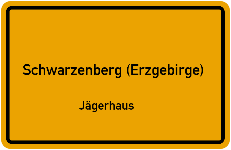 Ortsschild Schwarzenberg (Erzgebirge)