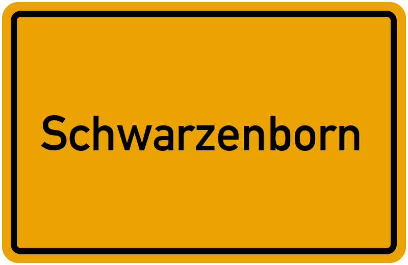 Ortsschild Schwarzenborn