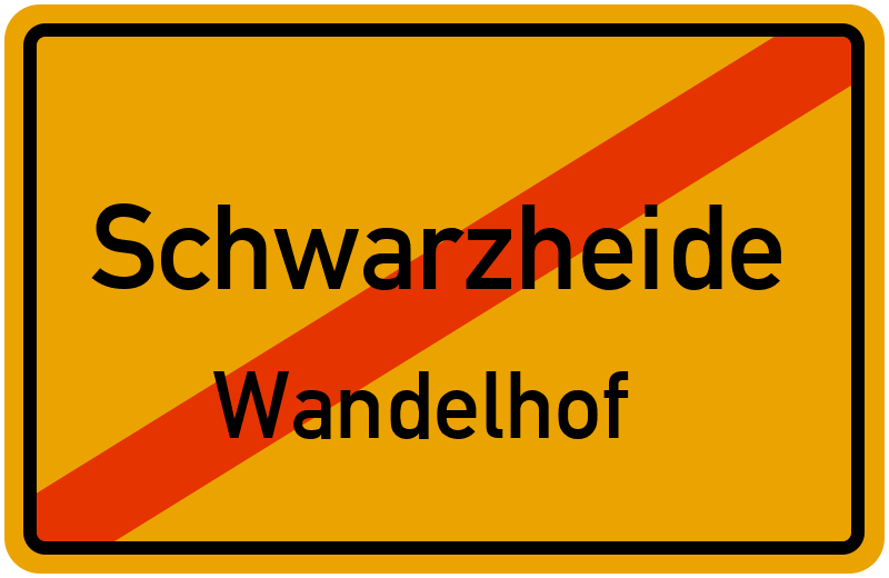 Ortsschild Schwarzheide