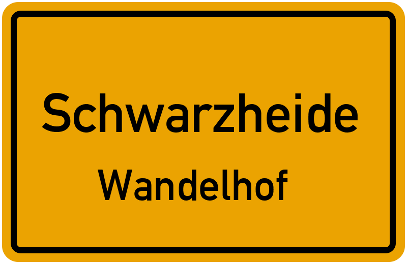 Ortsschild Schwarzheide