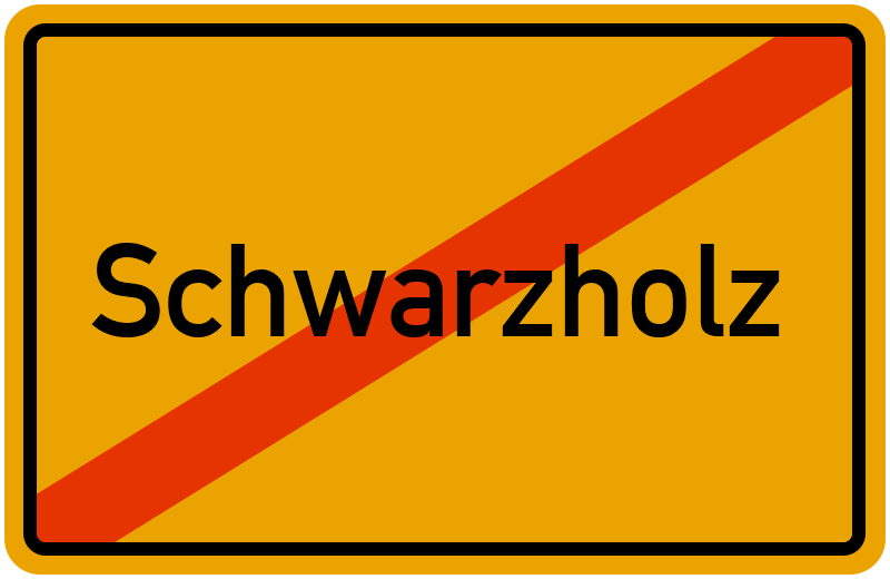 Ortsschild Schwarzholz