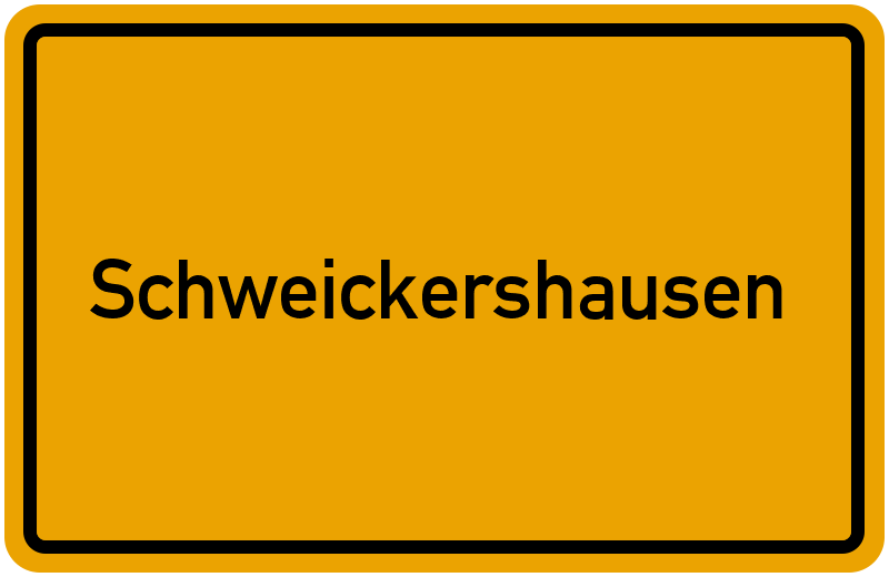 Ortsschild Schweickershausen