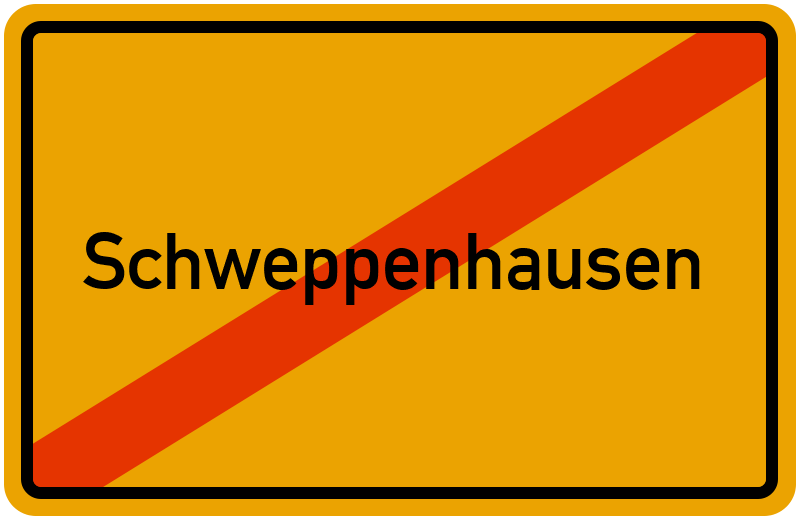 Ortsschild Schweppenhausen