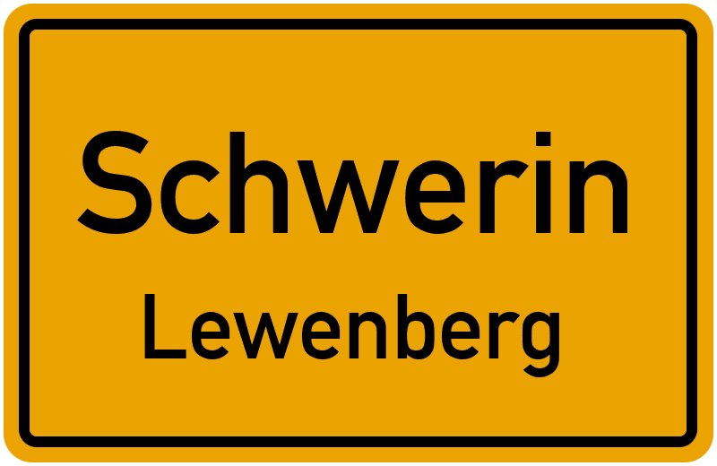 Ortsschild Schwerin