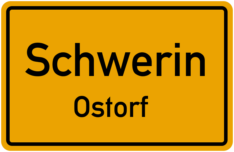 Ortsschild Schwerin