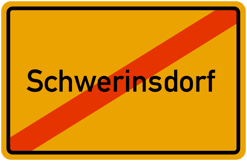 Ortsschild Schwerinsdorf