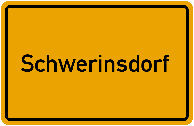 Ortsschild Schwerinsdorf