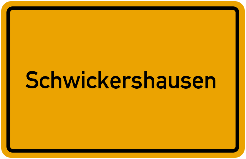Ortsschild Schwickershausen