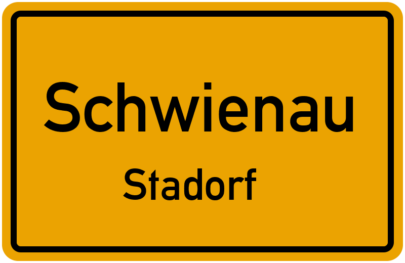 Ortsschild Schwienau