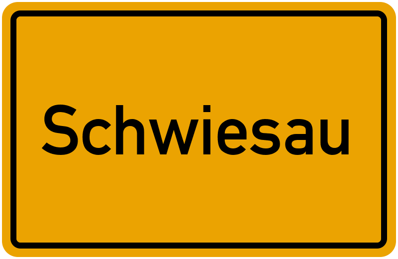 Ortsschild Schwiesau