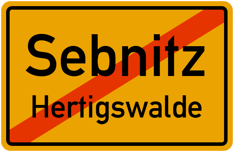 Ortsschild Sebnitz