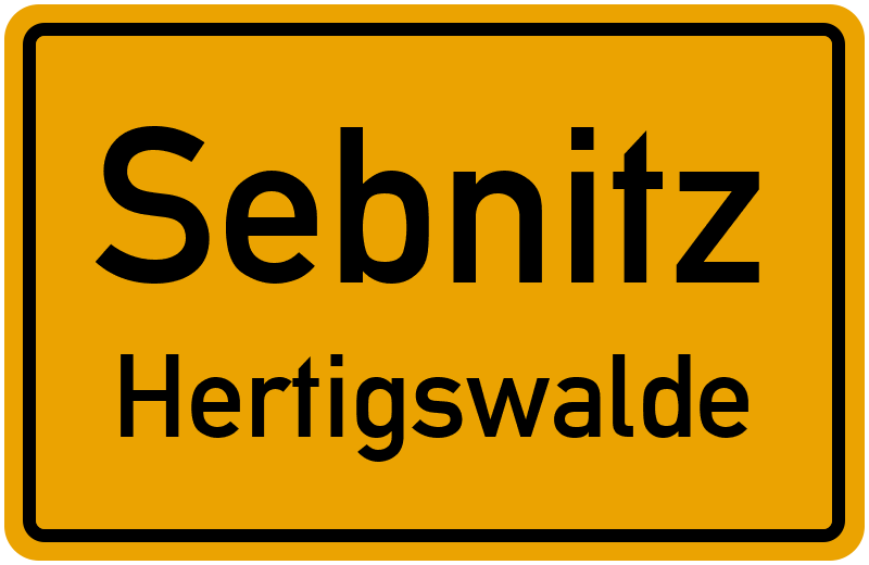 Ortsschild Sebnitz