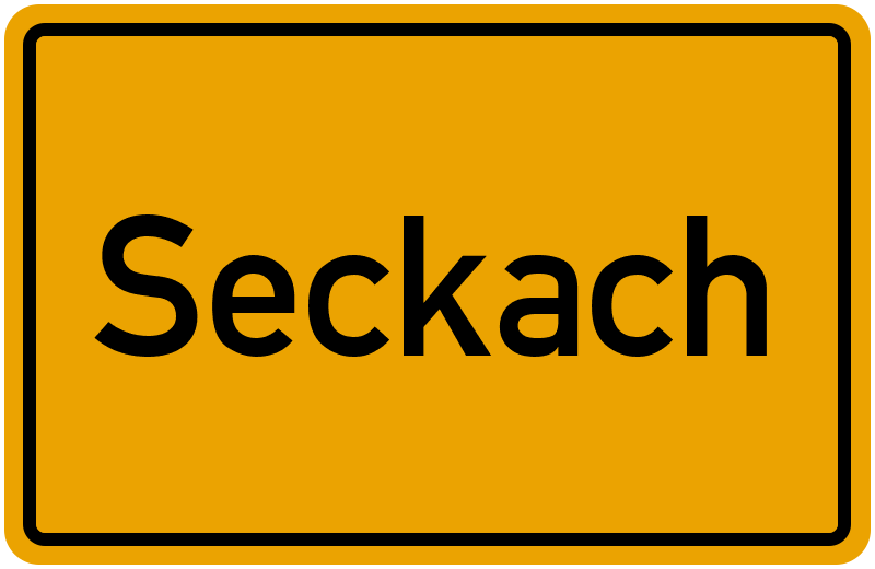 Ortsschild Seckach