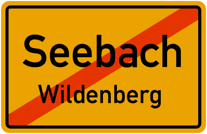 Ortsschild Seebach
