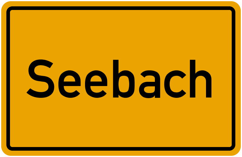 Ortsschild Seebach