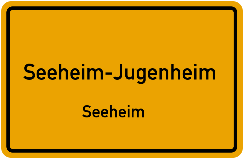 Ortsschild Seeheim-Jugenheim