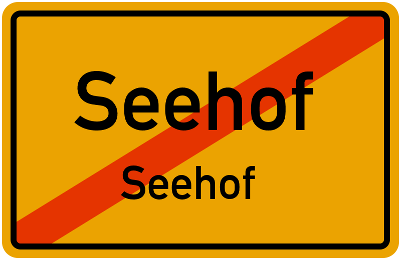 Ortsschild Seehof