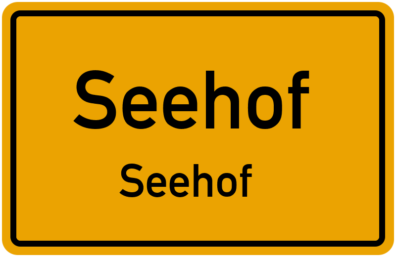 Ortsschild Seehof